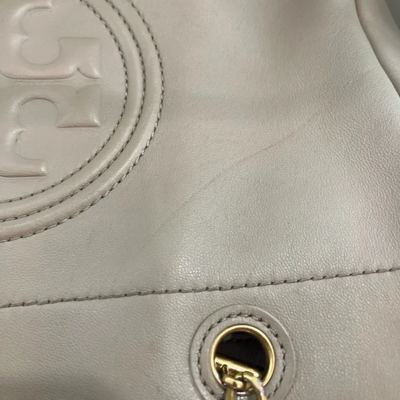 Tory Burch Nude Quilted Tote - Picture 8 of 15